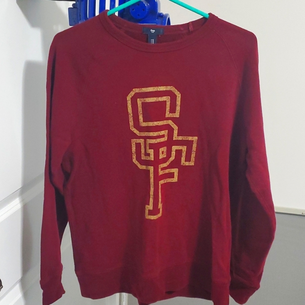 Maroon Gap sweater